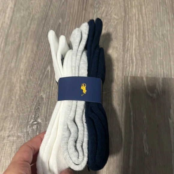 NWT Ralph Lauren Polo Americana Sport Bear Crew Socks, Set of 3 Teddy Bear - Picture 4 of 5